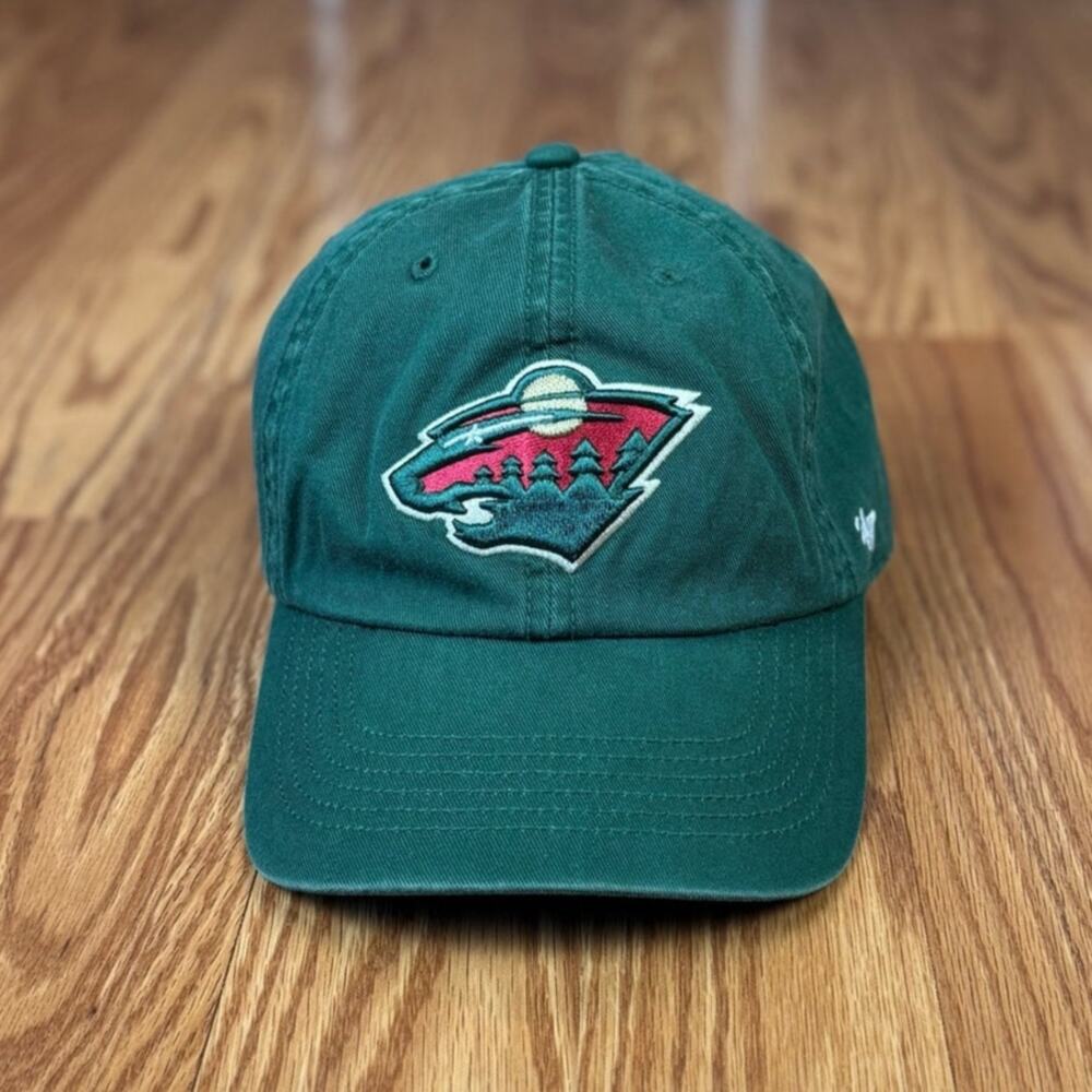 47 Brand NHL Hockey Minnesota Wild classis '47 franchise Green Fitted Dad Hat